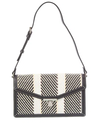Rafe Kimi Straw Shoulder Bag In Black