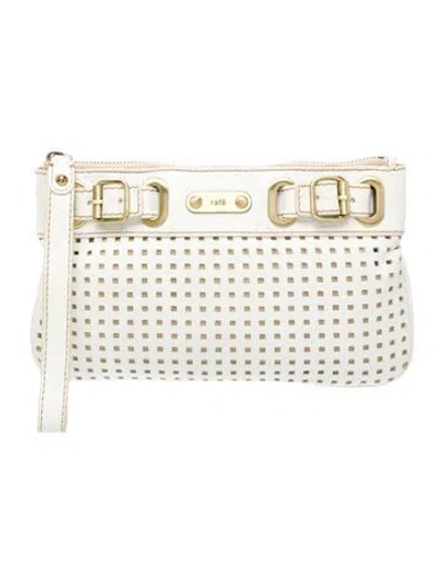Pre-owned Rafe Leather Clutch In Neutral
