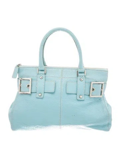 Pre-owned Rafe Leather Top Handle Bag In Blue