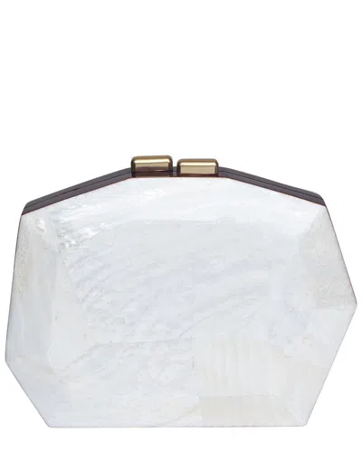 Rafe Rafé Meagan Abalone Clutch In White