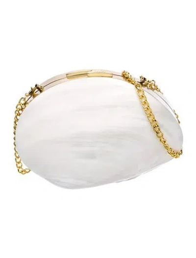 Pre-owned Rafe Mother Of Pearl Clutch In White