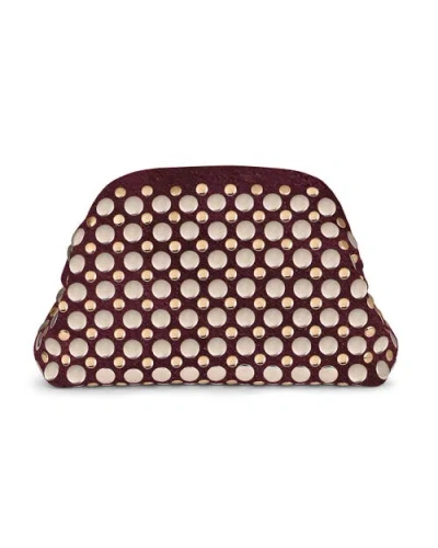 Rafé New York Rafe New York Aya Studded Frame Clutch In Burgundy