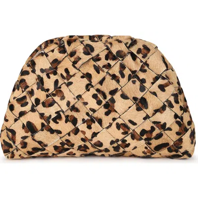 Rafé New York Rafe New York Aya Woven Leather Frame Clutch In Animal Print