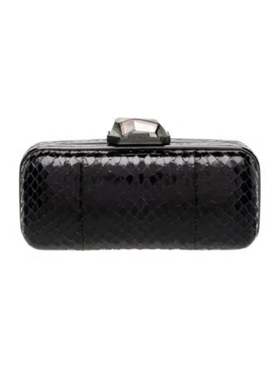 Pre-owned Rafe Patent Leather Minaudière In Black