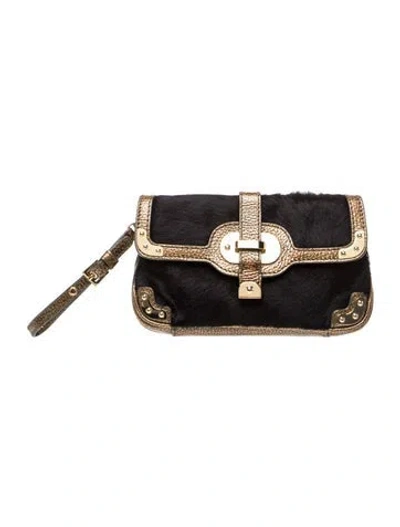 Pre-owned Rafe Ponyhair Clutch In Multicolor