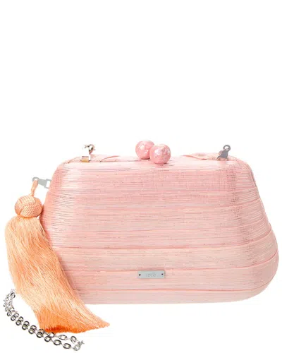 Rafe Rafé Rosie Straw Clutch In Pink