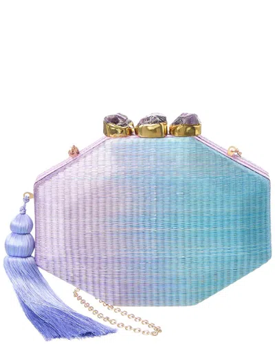 Rafe Sofia Straw Clutch In Multi