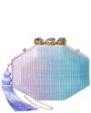 Rafe Rafé Sofia Straw Clutch In Purple
