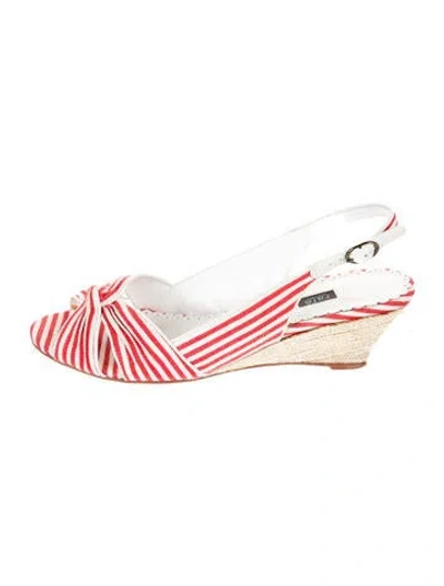 Pre-owned Rafe Striped Slingback Sandals In Multicolor