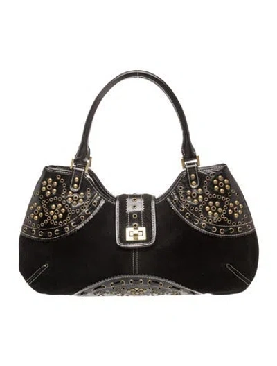 Pre-owned Rafe Suede Shoulder Bag In Black