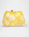 Rafe Tamu Flower Raffia Clutch Bag