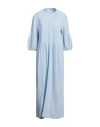 Raff Woman Maxi Dress Light Blue Size M Organic Cotton
