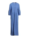 Raff Woman Maxi Dress Purple Size M Organic Cotton In Purple