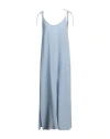 Raff Woman Maxi Dress Sky Blue Size M Organic Cotton In Blue