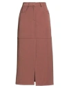 Raffaela D'angelo Woman Midi Skirt Brown Size S Polyester, Viscose, Elastane In Brown
