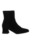 Raffaele Genga Woman Ankle Boots Black Size 8 Leather