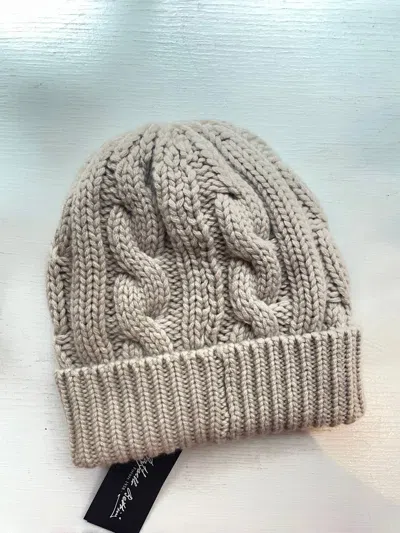 Raffaello Bettini Women's Cashmere Chained Beanie In Dune In Gray