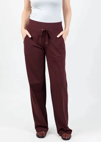 Raffaello Rossi Candice Straight Leg Pants In Burgundy