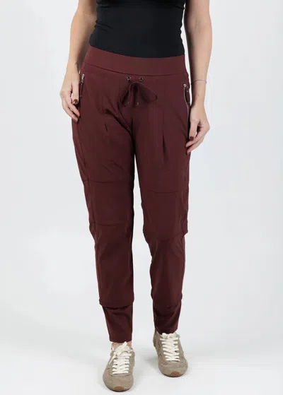 Raffaello Rossi Candice Straight Leg Pants In Burgundy