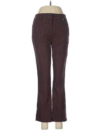 Pre-owned Raffaello Rossi Casual Pants In Burgundy