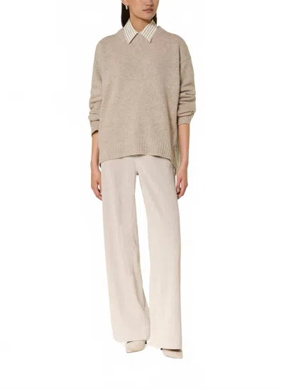Raffaello Rossi Miru Soft Corduroy Pant In Beige In Gray
