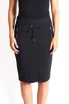 RAFFAELLO ROSSI NELE KNEE LENGTH SKIRT IN BLACK