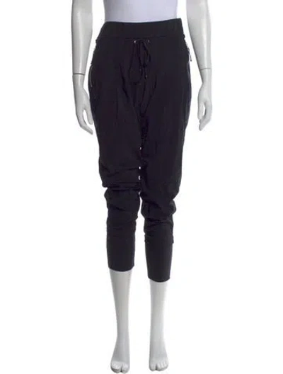 Pre-owned Raffaello Rossi Nylon Straight Leg Pants In Black