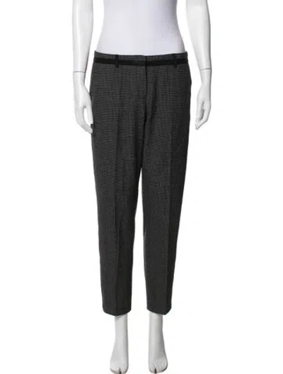Pre-owned Raffaello Rossi Plaid Print Straight Leg Pants In Grey