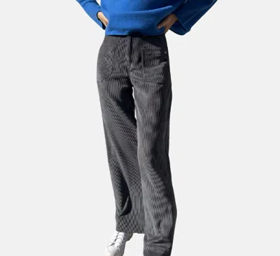 Raffaello Rossi Soft Corduroy Pants In New Taupe In Gray