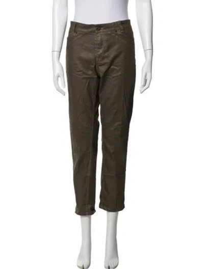Pre-owned Raffaello Rossi Straight Leg Pants In Green