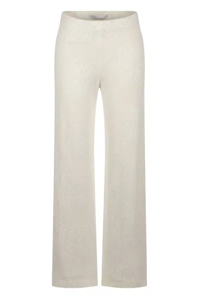 Raffaello Rossi Women's Elaine Bonded Flower Pant In Off White