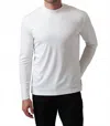 Raffi Aqua Cotton Mock Neck Top In White In White