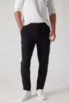 Raffi Aqua Cotton Sweatpant In Black In Black