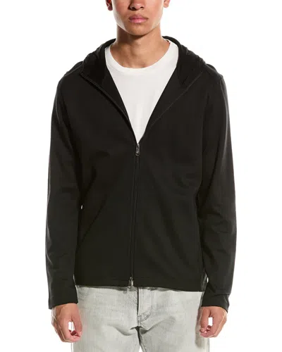Raffi Aqua Full Zip Hoodie In Black