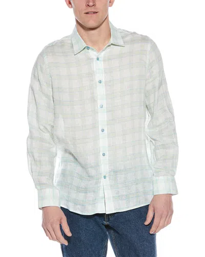 Raffi Atlantic Plaid Linen Shirt In Green