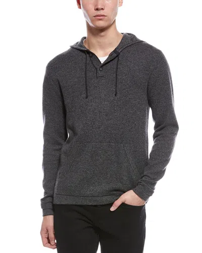 Raffi Birdseye Cashmere Hoodie In Gray