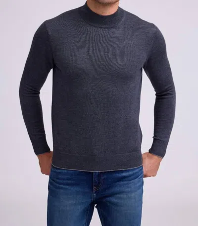 Raffi Bode Mock Neck Sweater In Charcoal In Blue