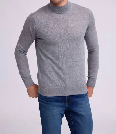 Raffi Bode Mock Neck Sweater In Platinum In Blue