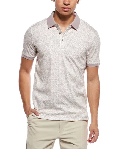 Raffi Brushed Dot Polo Shirt In Brown