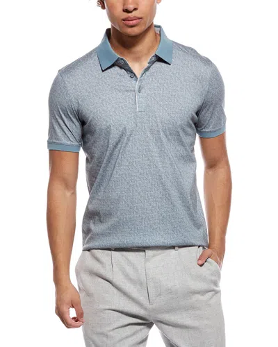 Raffi Brushed Dot Polo Shirt In Gray