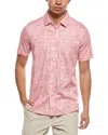Raffi Brushed Gingham Button Shirt In Pink