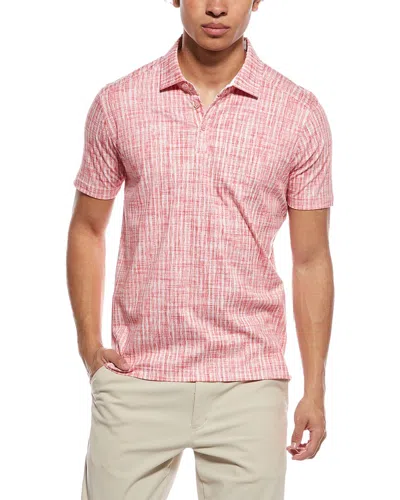 Raffi Brushed Gingham Button Shirt In Pink