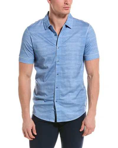 Raffi Button Front Shirt In Blue