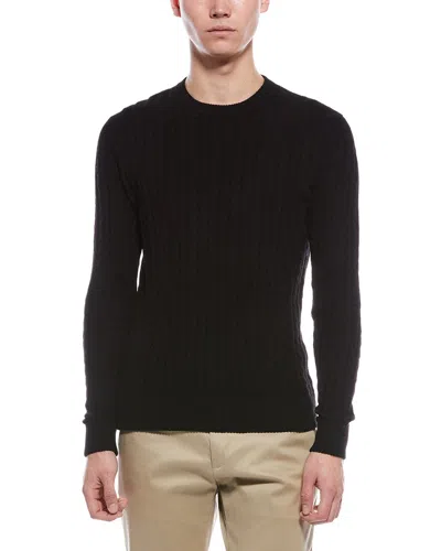 Raffi Cashmere Cable Crewneck Sweater In Black