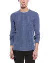 Raffi Cashmere Cable Crewneck Sweater In Blue