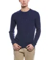Raffi Cashmere Cable Crewneck Sweater In Blue