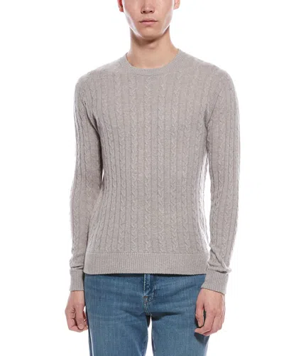 Raffi Cashmere Cable Crewneck Sweater In Gray