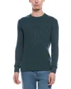Raffi Cashmere Cable Crewneck Sweater In Green
