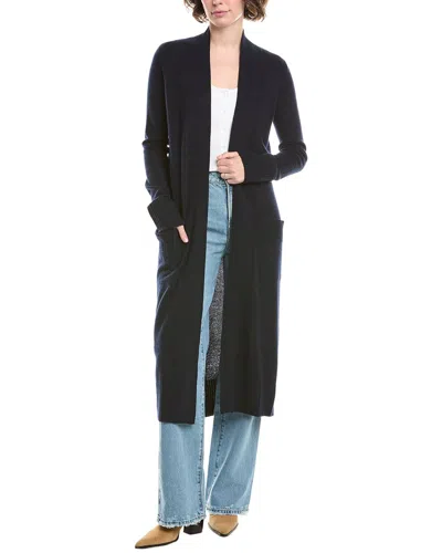 Raffi Cashmere Duster Cardigan In Blue