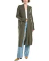 Raffi Cashmere Duster Cardigan In Green